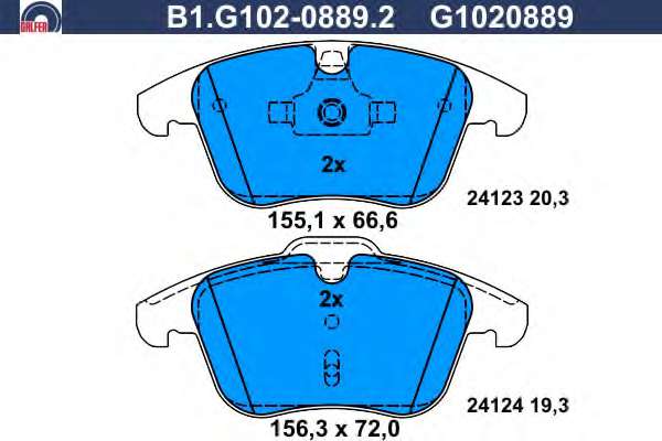 Комплект тормозных колодок, дисковый тормоз