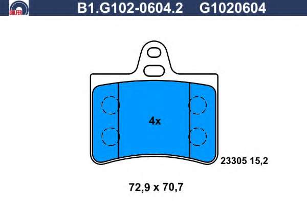 Комплект тормозных колодок, дисковый тормоз