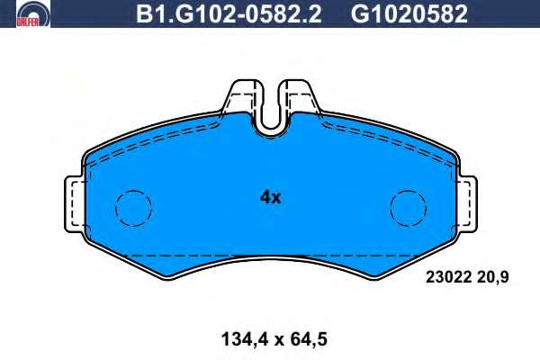 Комплект тормозных колодок, дисковый тормоз