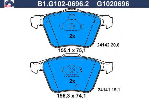 Комплект тормозных колодок, дисковый тормоз