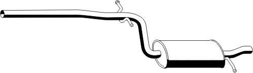 Средний глушитель выхлопных газов