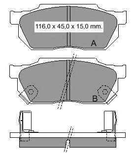 Комплект тормозных колодок, дисковый тормоз