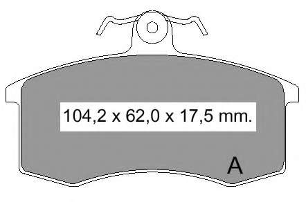 Комплект тормозных колодок, дисковый тормоз