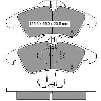Комплект тормозных колодок, дисковый тормоз