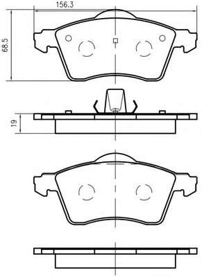 Комплект тормозных колодок, дисковый тормоз