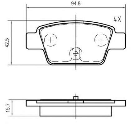Комплект тормозных колодок, дисковый тормоз