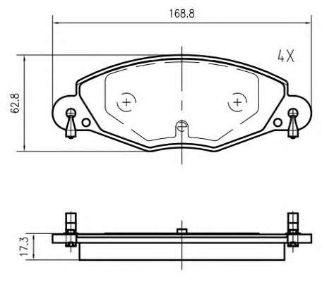 Комплект тормозных колодок, дисковый тормоз