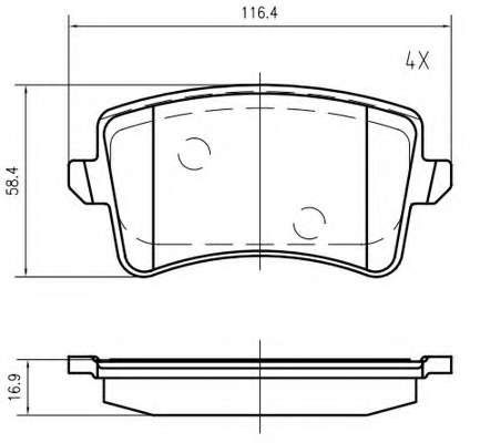 Комплект тормозных колодок, дисковый тормоз