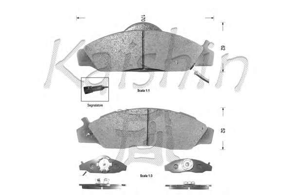 Комплект тормозных колодок, дисковый тормоз