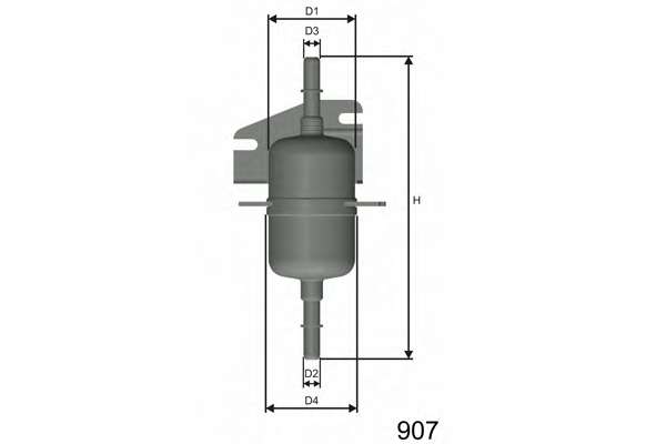 Фільтр паливний Fiat Palio 1.1I,1.4 SPI,1.6I 7/97->,Siena 1.