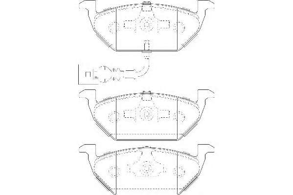 Комплект тормозных колодок, дисковый тормоз