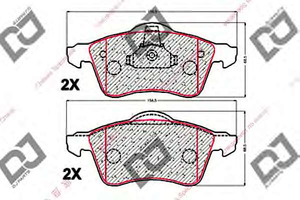 Комплект тормозных колодок, дисковый тормоз