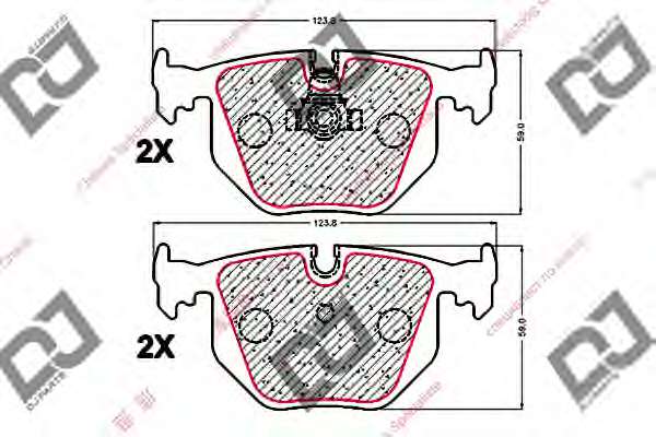 Комплект тормозных колодок, дисковый тормоз