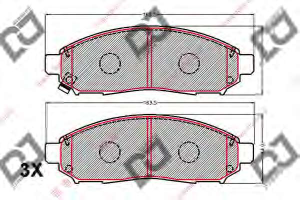 Комплект тормозных колодок, дисковый тормоз