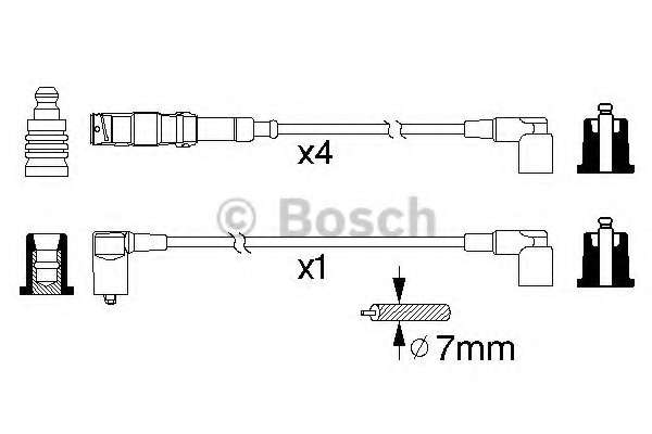 BOSCH B333 дроти високого напруги (к-т) DB 1,8-2,3: W201/123/124