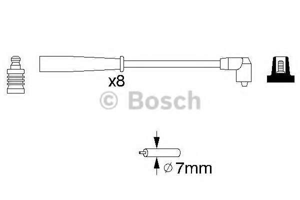 BOSCH B707 дроти високого напруги 8шт RANGE ROVER 4,0/4,6 94-02