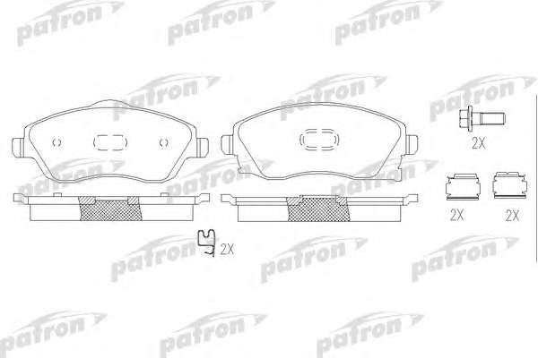 Комплект тормозных колодок, дисковый тормоз