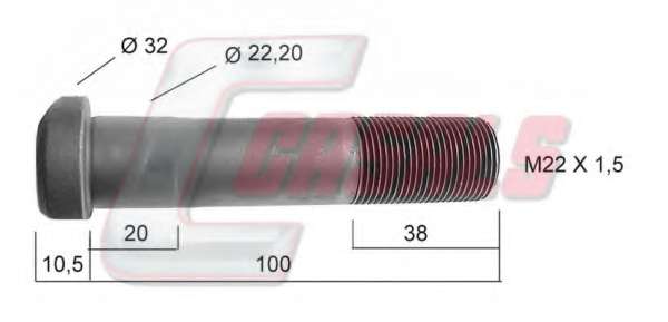Болт кріплення колеса