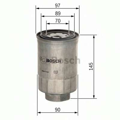 BOSCH N4281 H=140mm  фільтр паливний диз. NISSAN 1,7-3,0: Almera, Sunny, Vanette FORD Maverick 2,7