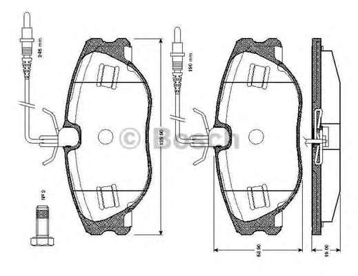 Комплект тормозных колодок, дисковый тормоз