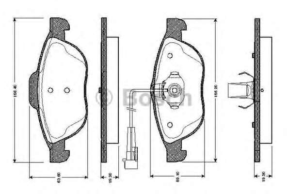 Комплект тормозных колодок, дисковый тормоз