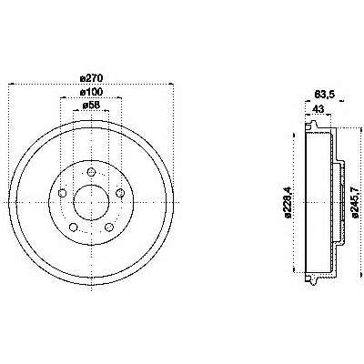 Барабан гальмівний задній