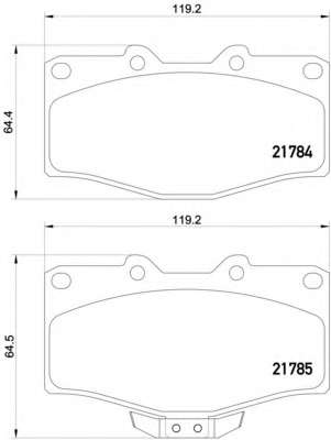 Комплект тормозных колодок, дисковый тормоз
