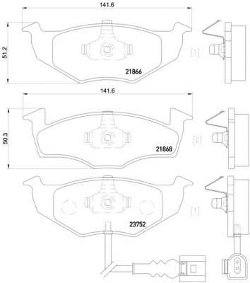 Комплект тормозных колодок, дисковый тормоз