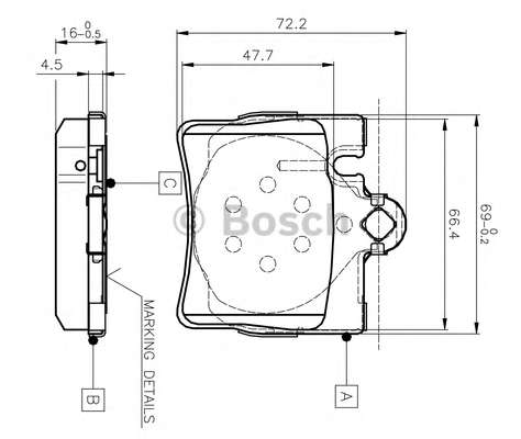 Комплект тормозных колодок, дисковый тормоз