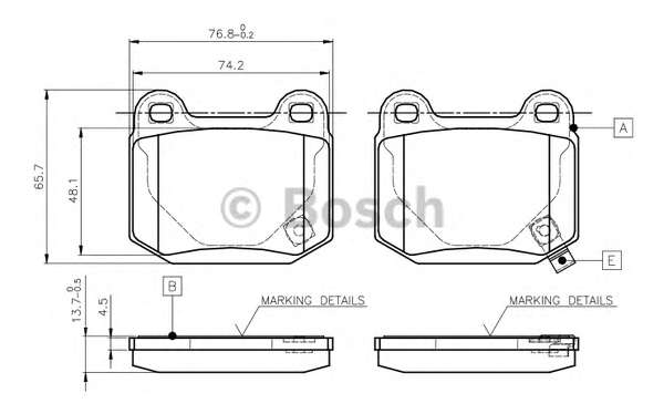 Комплект тормозных колодок, дисковый тормоз