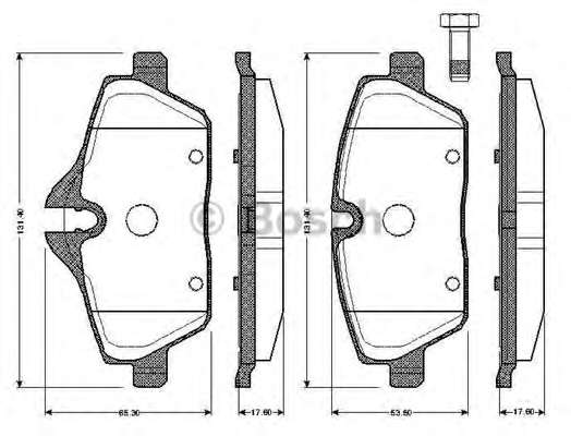 Комплект тормозных колодок, дисковый тормоз