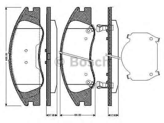 Комплект тормозных колодок, дисковый тормоз