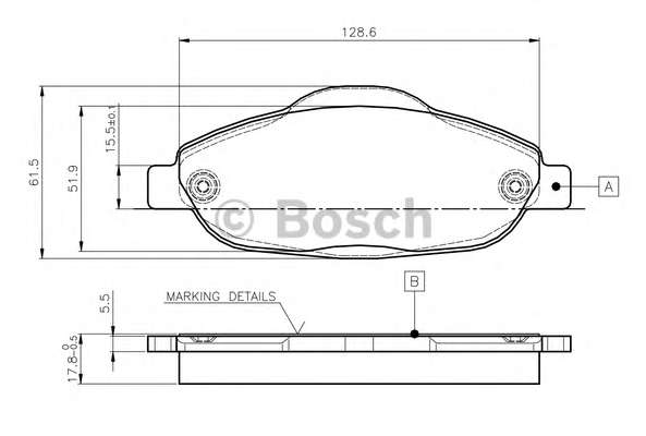 Комплект тормозных колодок, дисковый тормоз