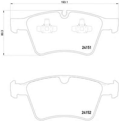 Комплект тормозных колодок, дисковый тормоз