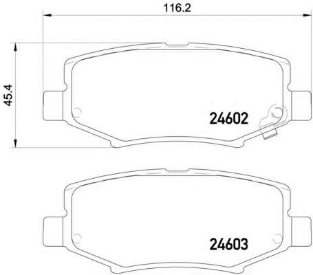Гальмівні колодки дискові зад. Dodge Nitro 07-08/08-