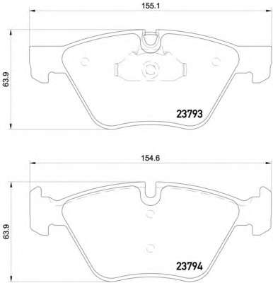 BEHR / HELLA, 8DB 355 015-031, Колодки гальмівні дискові; передня вісь