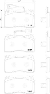 Комплект тормозных колодок, дисковый тормоз