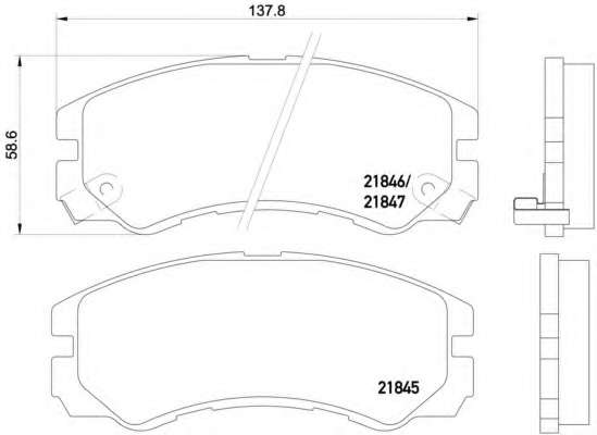 Комплект тормозных колодок, дисковый тормоз