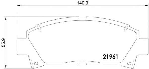 Комплект тормозных колодок, дисковый тормоз