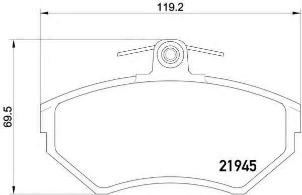 Комплект тормозных колодок, дисковый тормоз