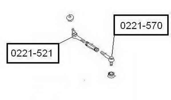 Наконечник поперечной рулевой тяги