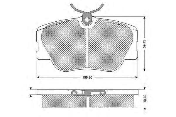 Комплект тормозных колодок, дисковый тормоз