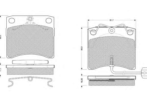 Комплект тормозных колодок, дисковый тормоз