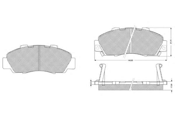 Комплект тормозных колодок, дисковый тормоз