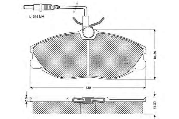 Комплект тормозных колодок, дисковый тормоз