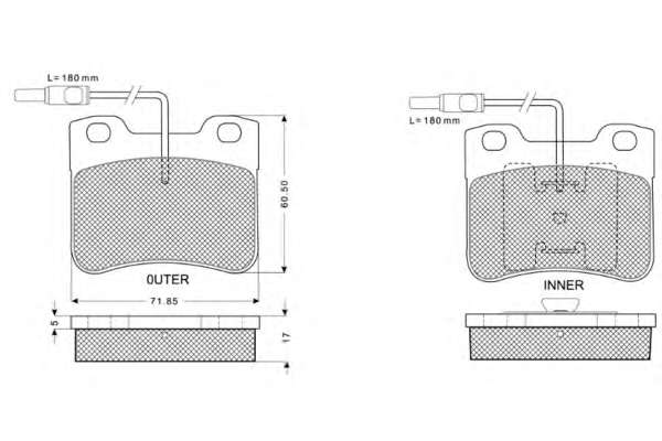 Комплект тормозных колодок, дисковый тормоз