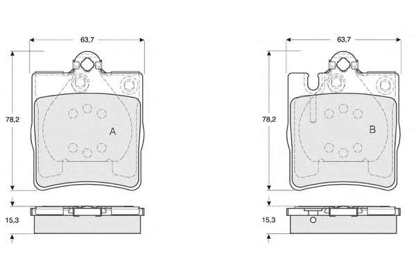 Комплект тормозных колодок, дисковый тормоз