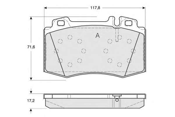 Комплект тормозных колодок, дисковый тормоз