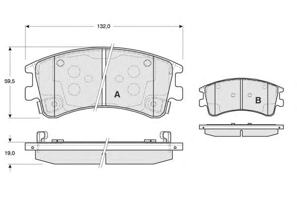 Комплект тормозных колодок, дисковый тормоз