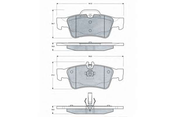 Комплект тормозных колодок, дисковый тормоз